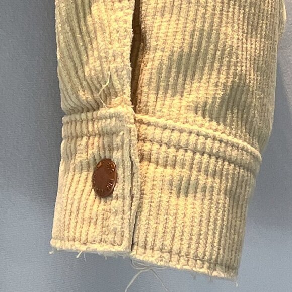 BDG Cropped Cream Corduroy Raw Hem Cropped Jacket Size XS - Picture 4 of 12